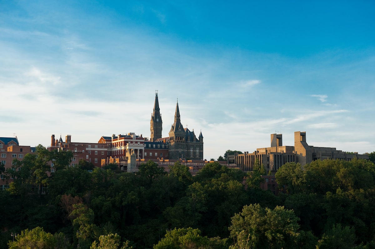 Aerial shot of campus