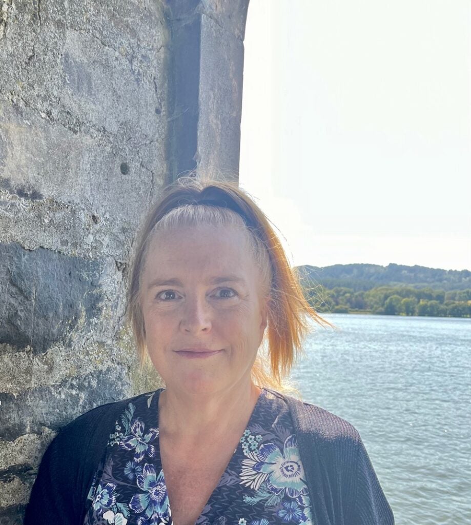 Alison on Windermere in the English Lake District
